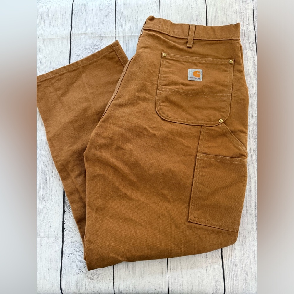 Carhartt Loose Fit Firm Duck Double Front Utility Work Pants